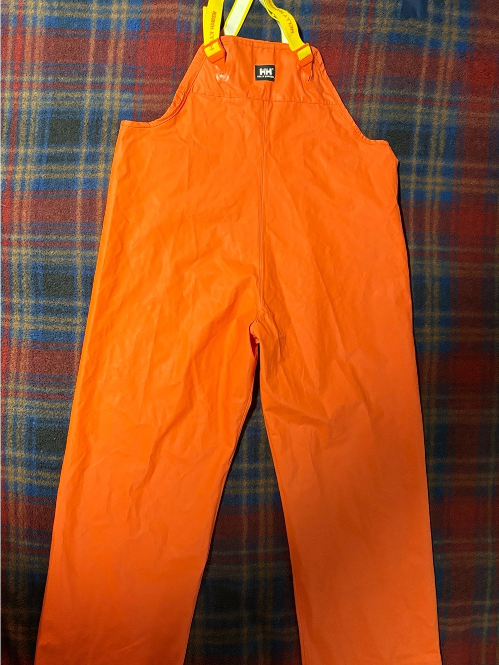 Helly Hansen rubber rain pants no rips, tears or scratches